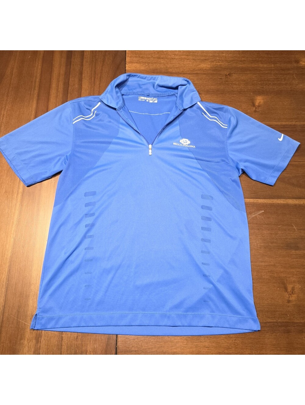 Nike Golf Dri-Fit Blue Polo Shirt - Bella Collina Club Logo - Men's M